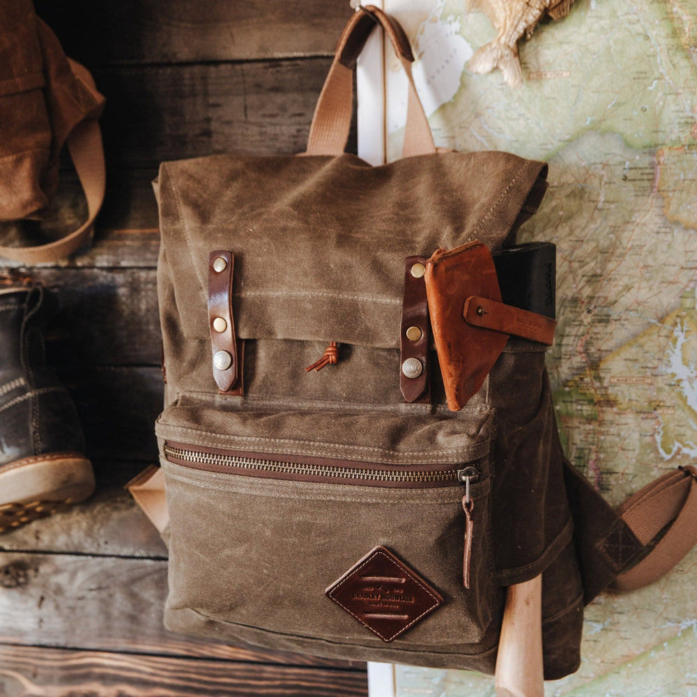 Field Tan Wax Canvas Backpack