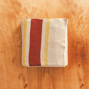 Jacquard Wool Blanket Red Bradley Mountain