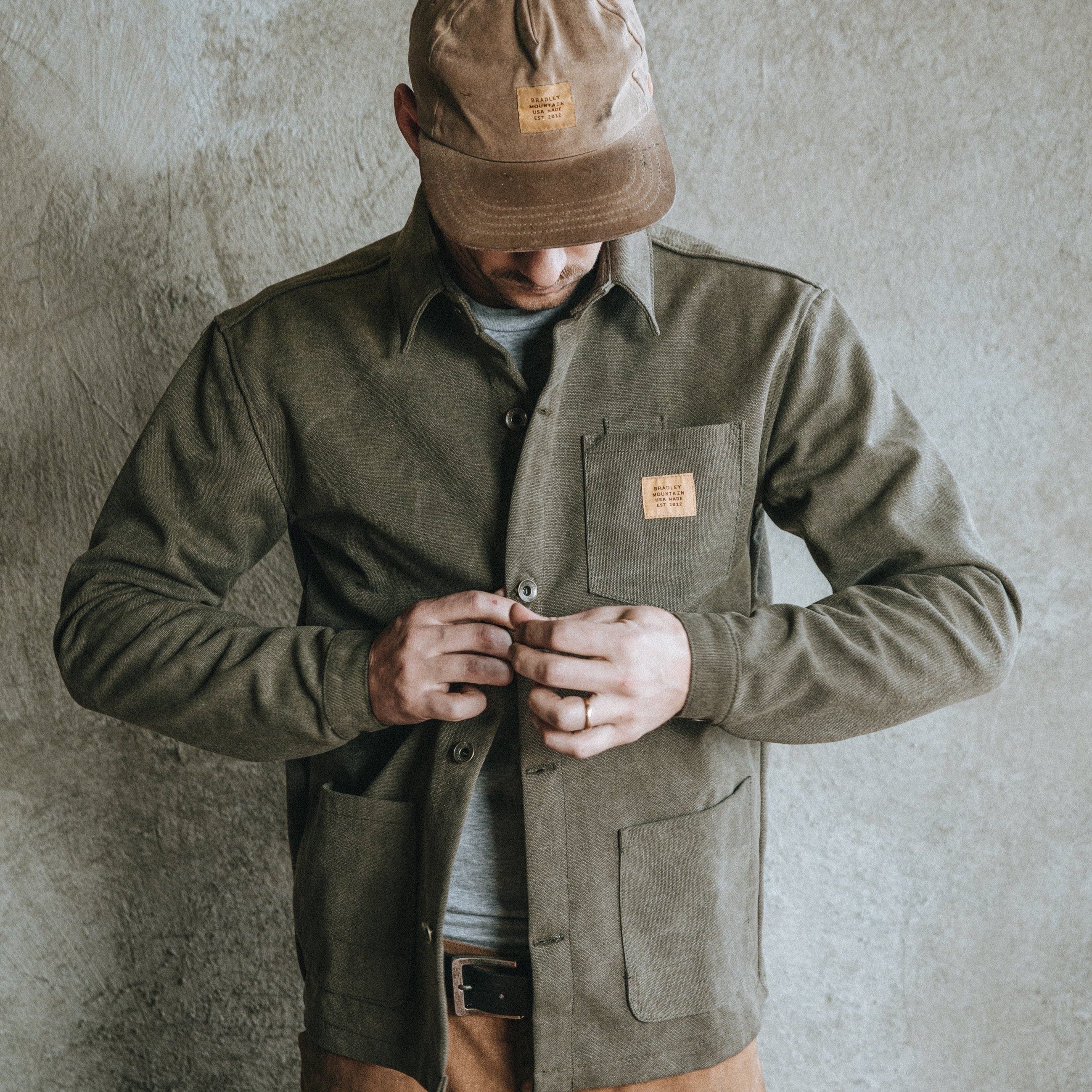Edison Chore Coat - Stone Washed Olive – Bradley Mountain