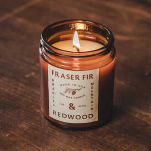 Fraser Fir & Redwood Candle Bradley Mountain 