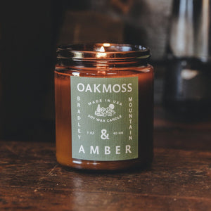 Oakmoss & Amber Candle Bradley Mountain 