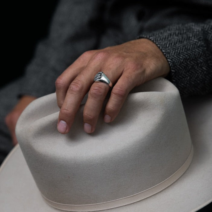 
            
                Load image into Gallery viewer, Pinestone Signet Ring Bradley Mountain 
            
        