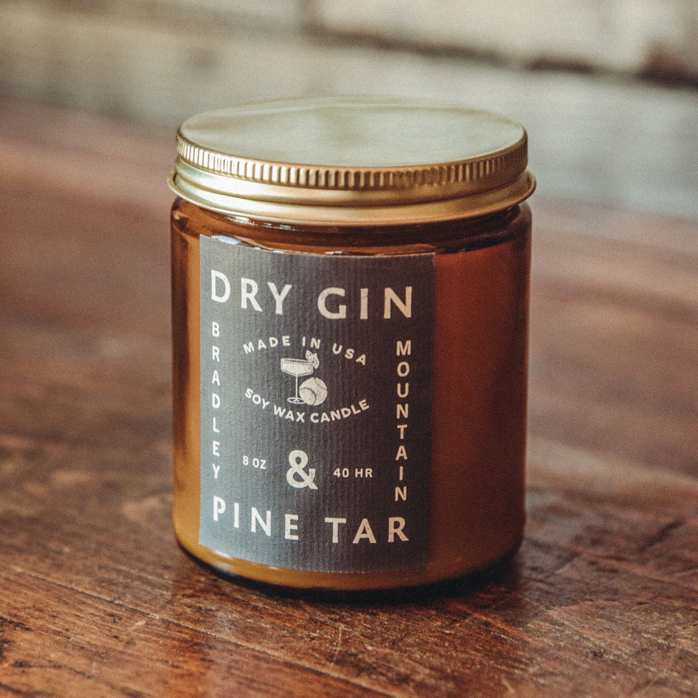 Dry Gin & Pine Tar Candle Bradley Mountain 