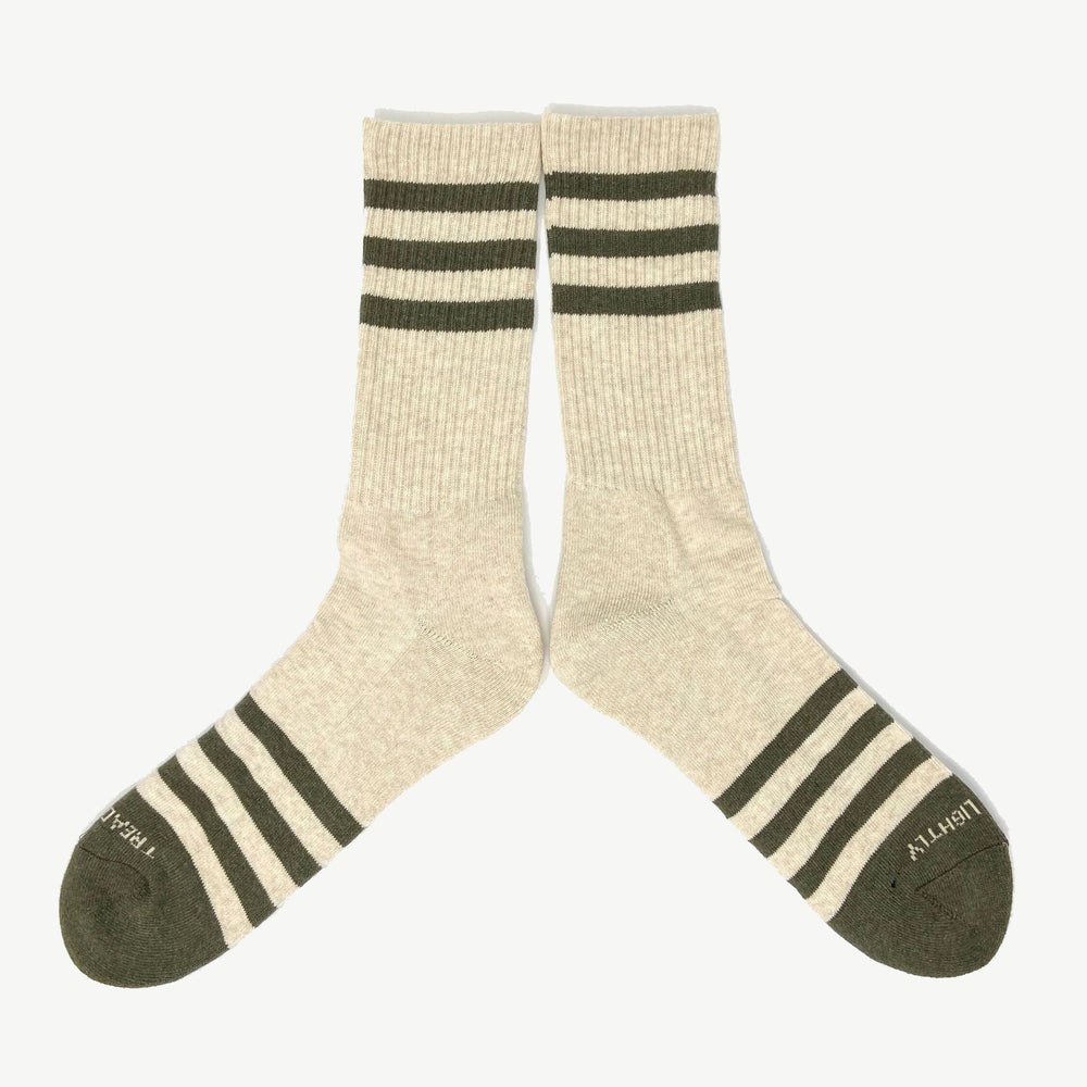 
            
                Load image into Gallery viewer, Heather Stripe Socks - Olive Accessories Bradley Mountain 
            
        