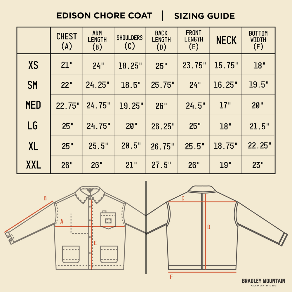 Edison Chore Coat - Washed Black Bradley Mountain 