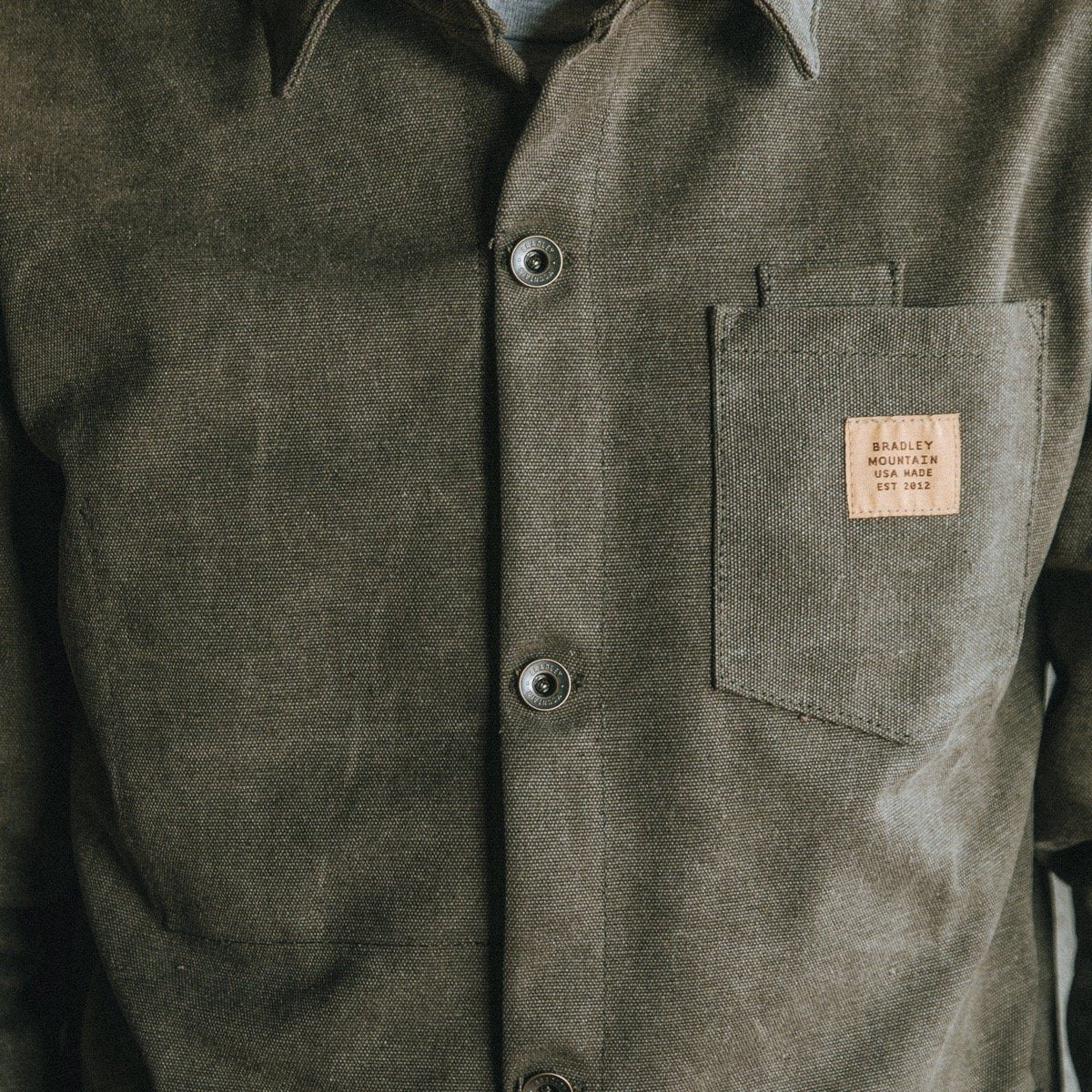 Edison Chore Coat - Stone Washed Olive – Bradley Mountain