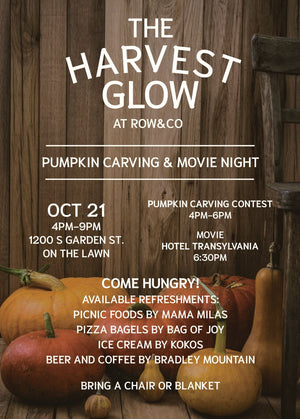 Harvest Glow - Pumpkin Carving & Movie Night! Event Event 